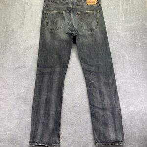 Levi's 501 Mens Jeans Button Fly Straight Leg Dark Wash Size 36x32